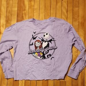 Purple Long Sleeve Shirt, Disney, TIM burton Nightmare Befpre Christmas Kids 12
